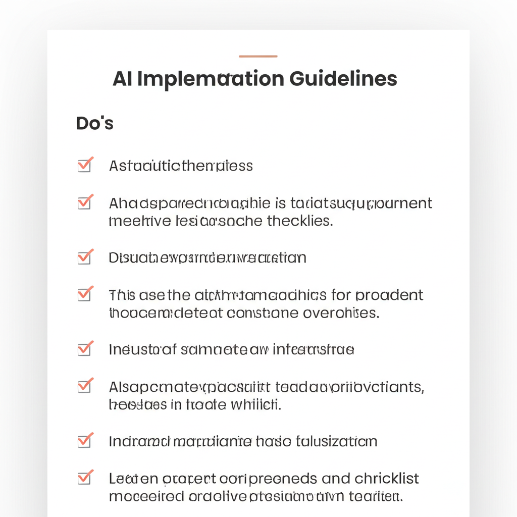 AI Do's and Don'ts Checklist